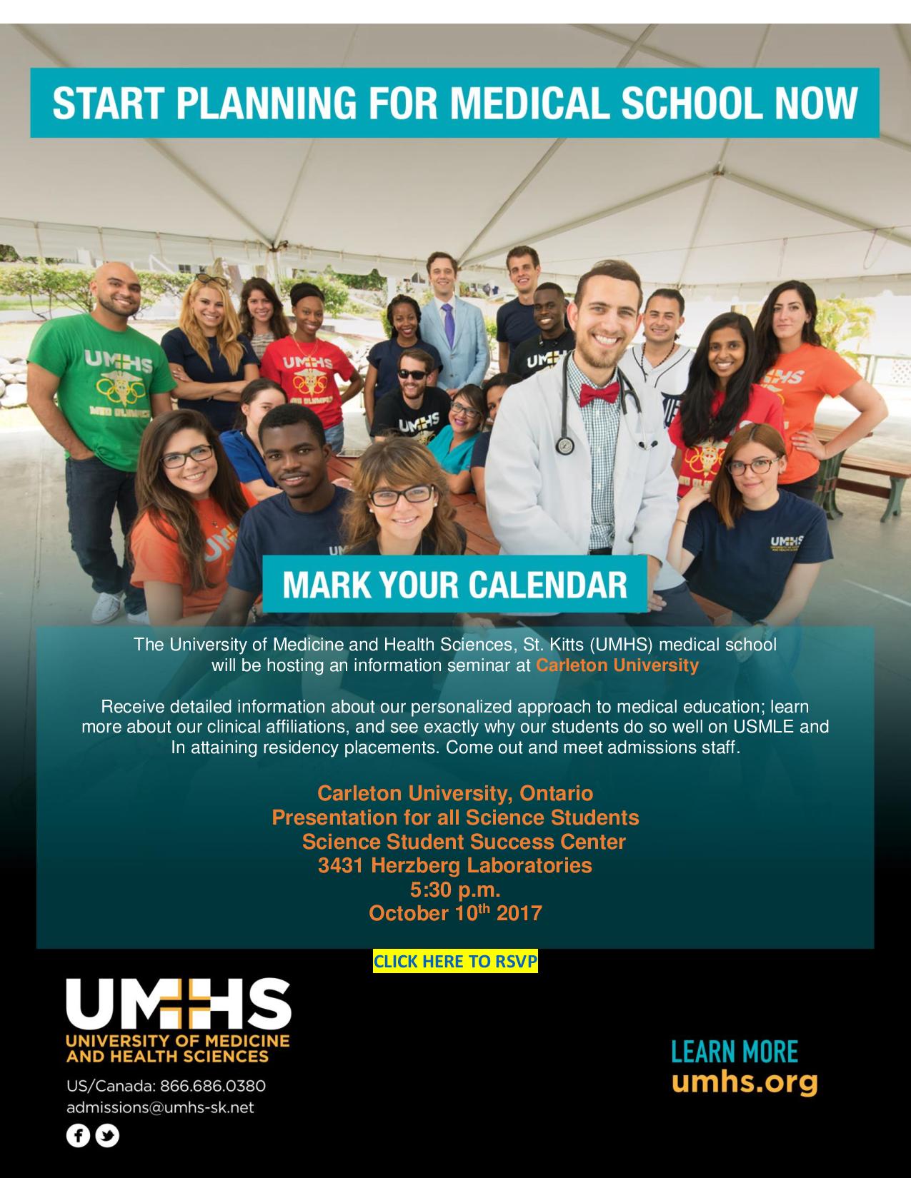 Poster for UMHS info session