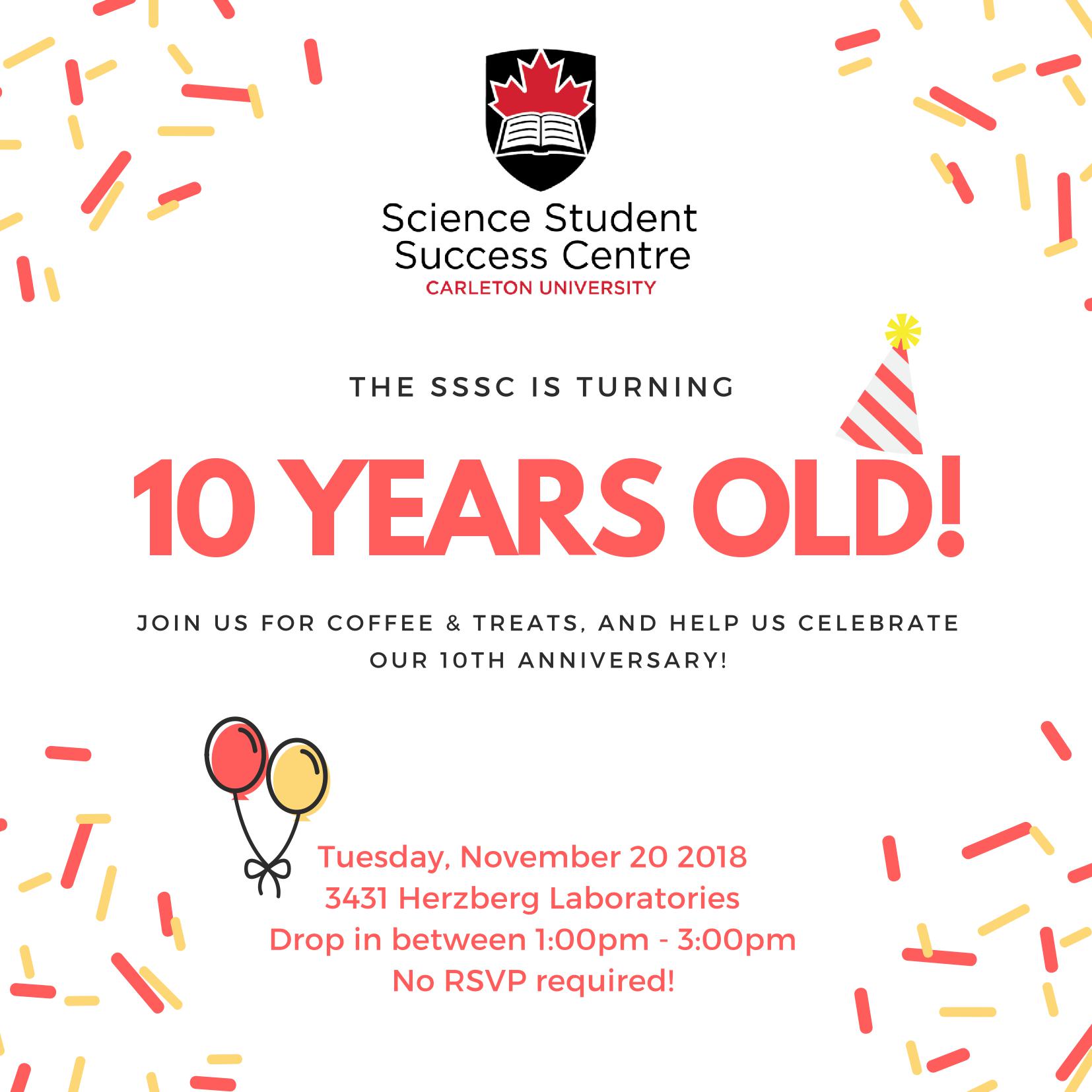 SSSC Birthday invite: Nov 20 1-3pm