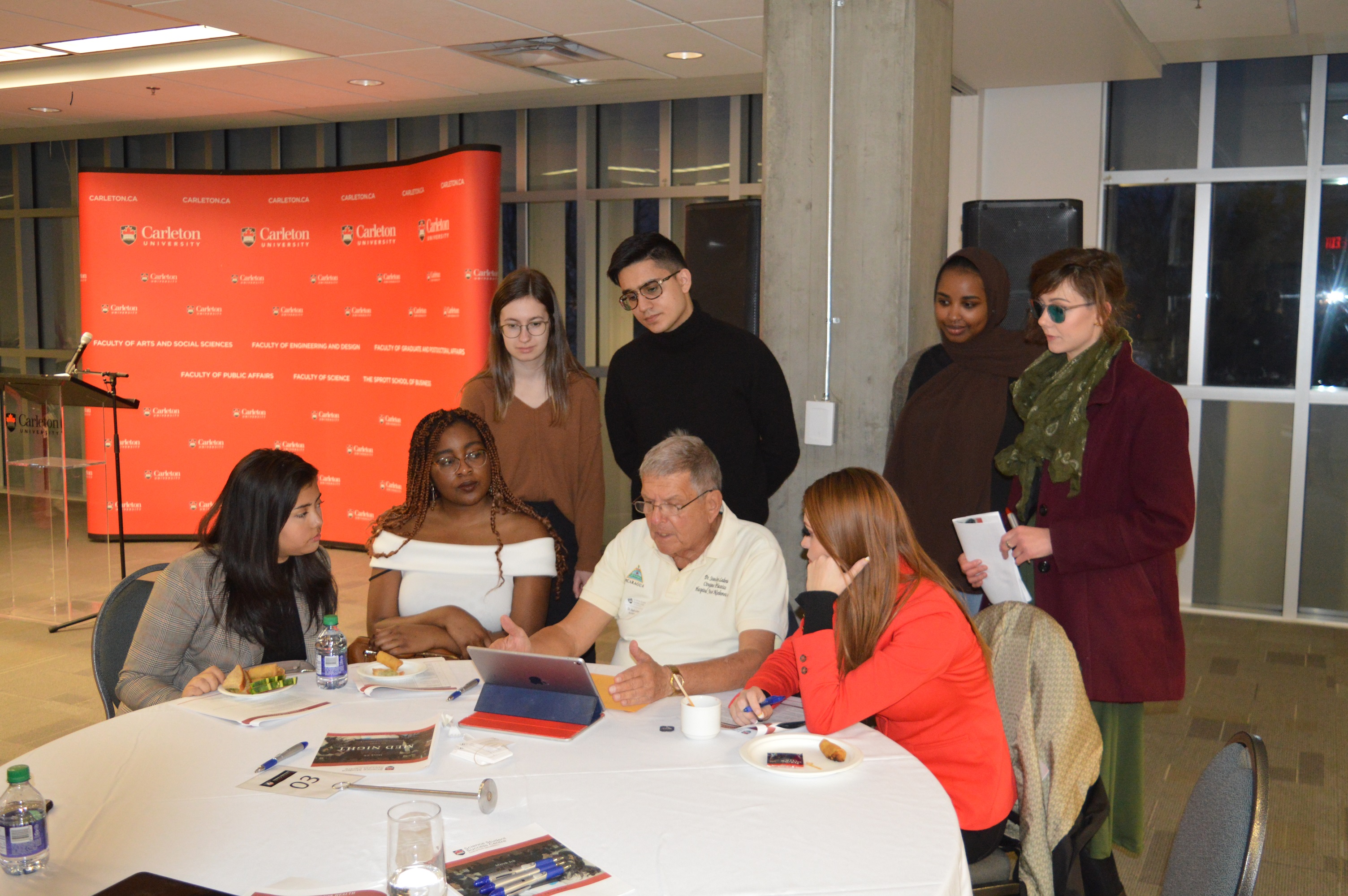 Students participating in Med Night