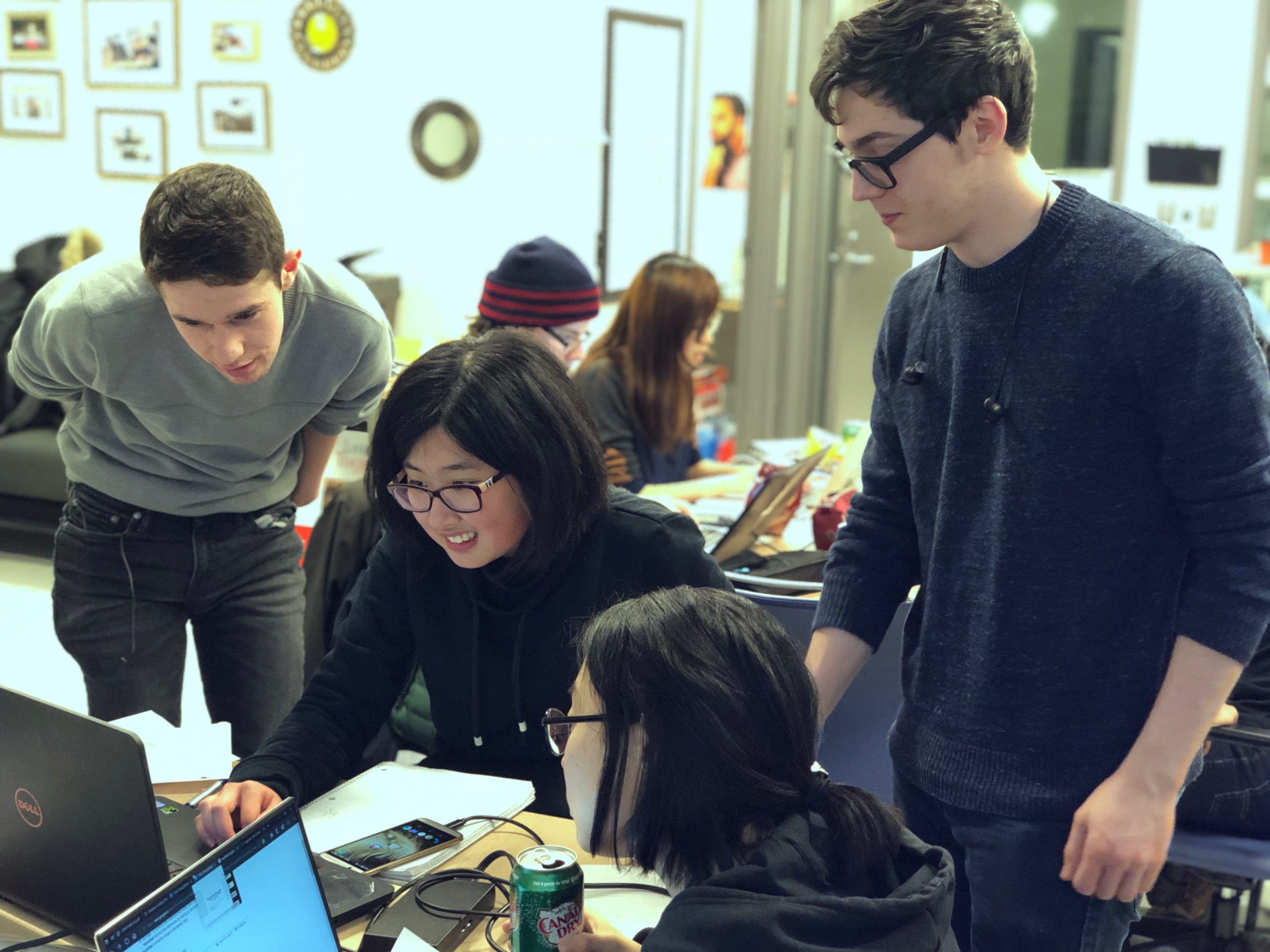 students participating in the Carleton Coding Challenge