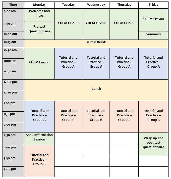 Image of CHEM4U Schedule 2025. 