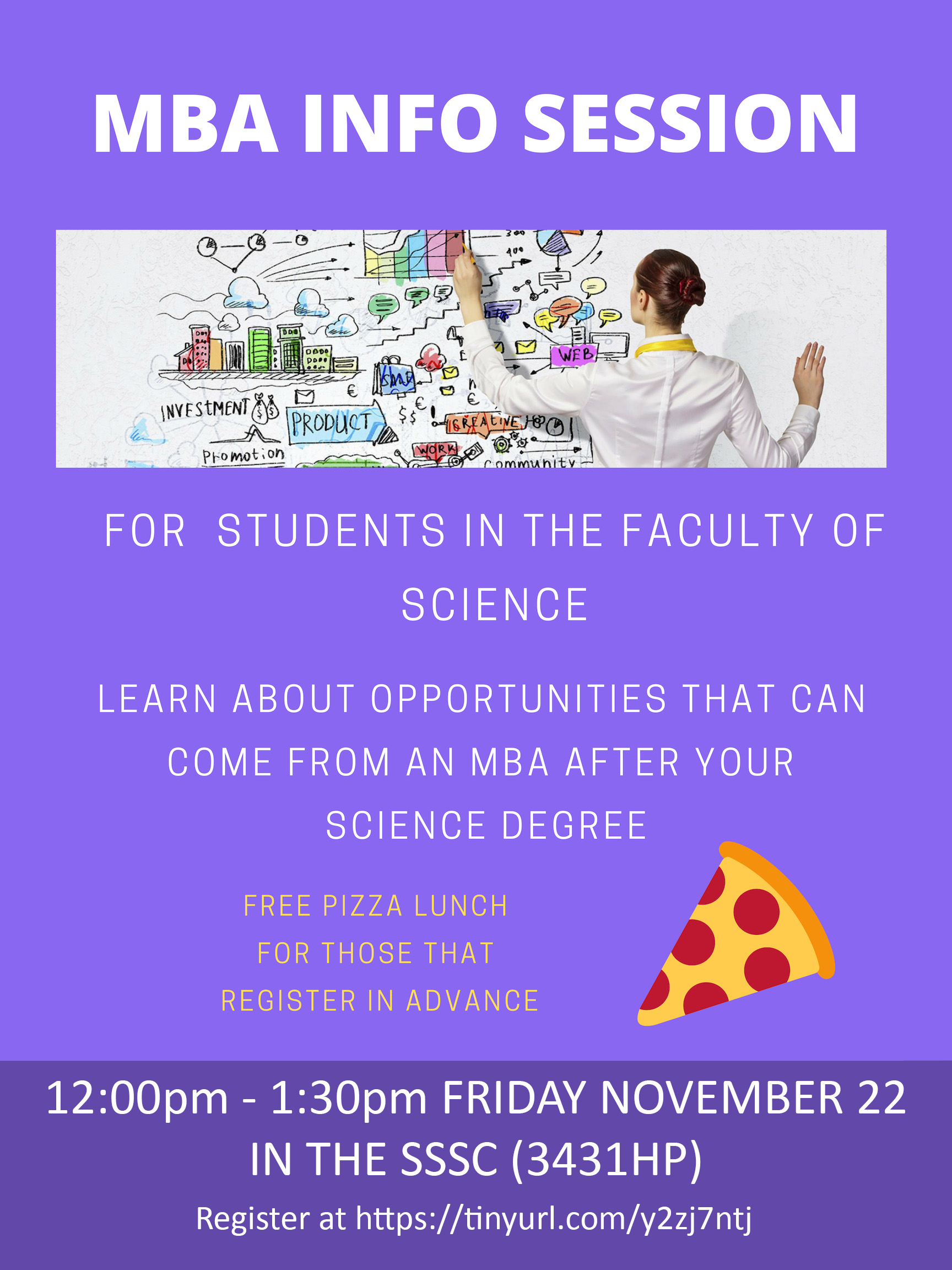 Poster for the MBA Info Session on November 22nd at 12pm 