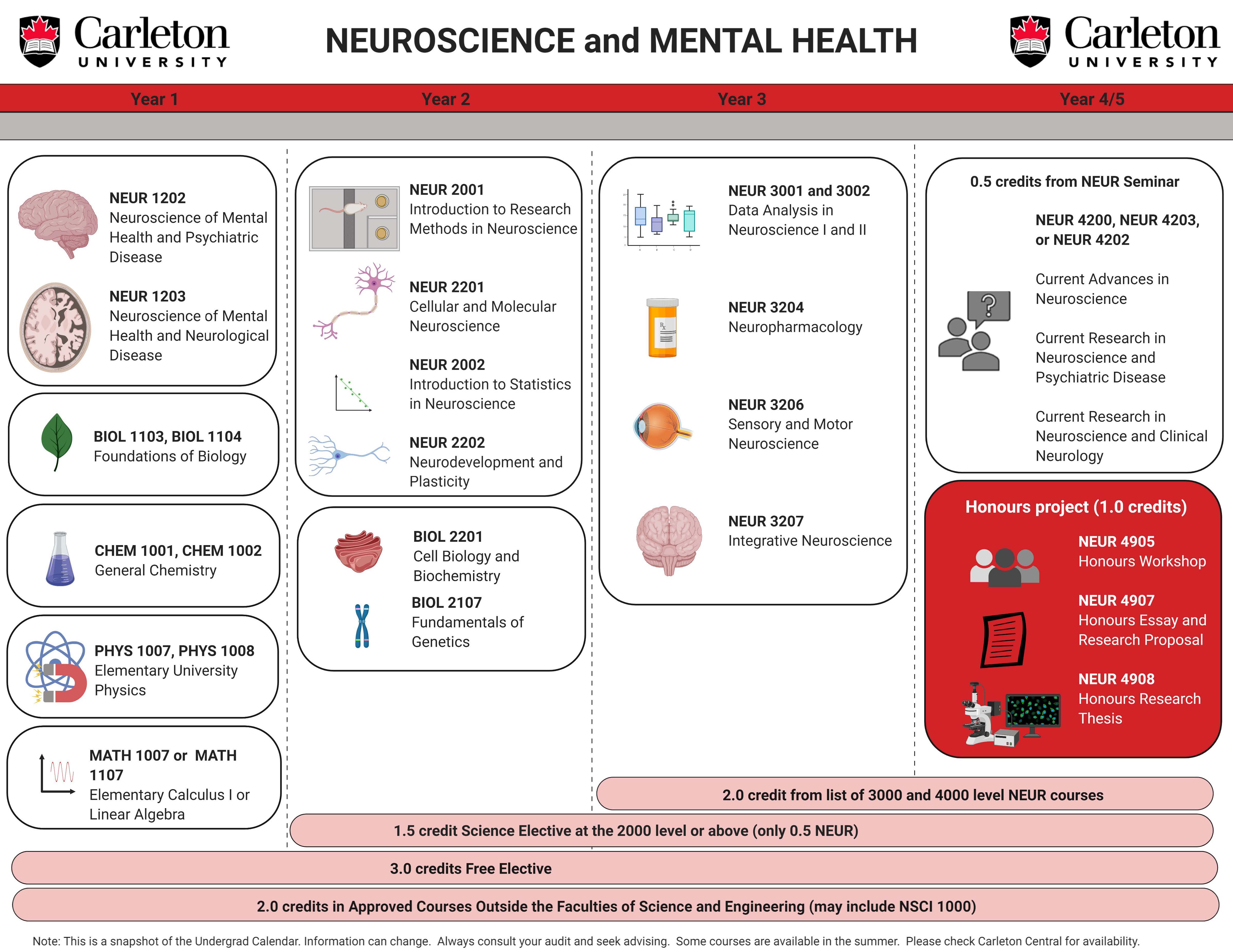 Course map forNeuroscience and Mental Health