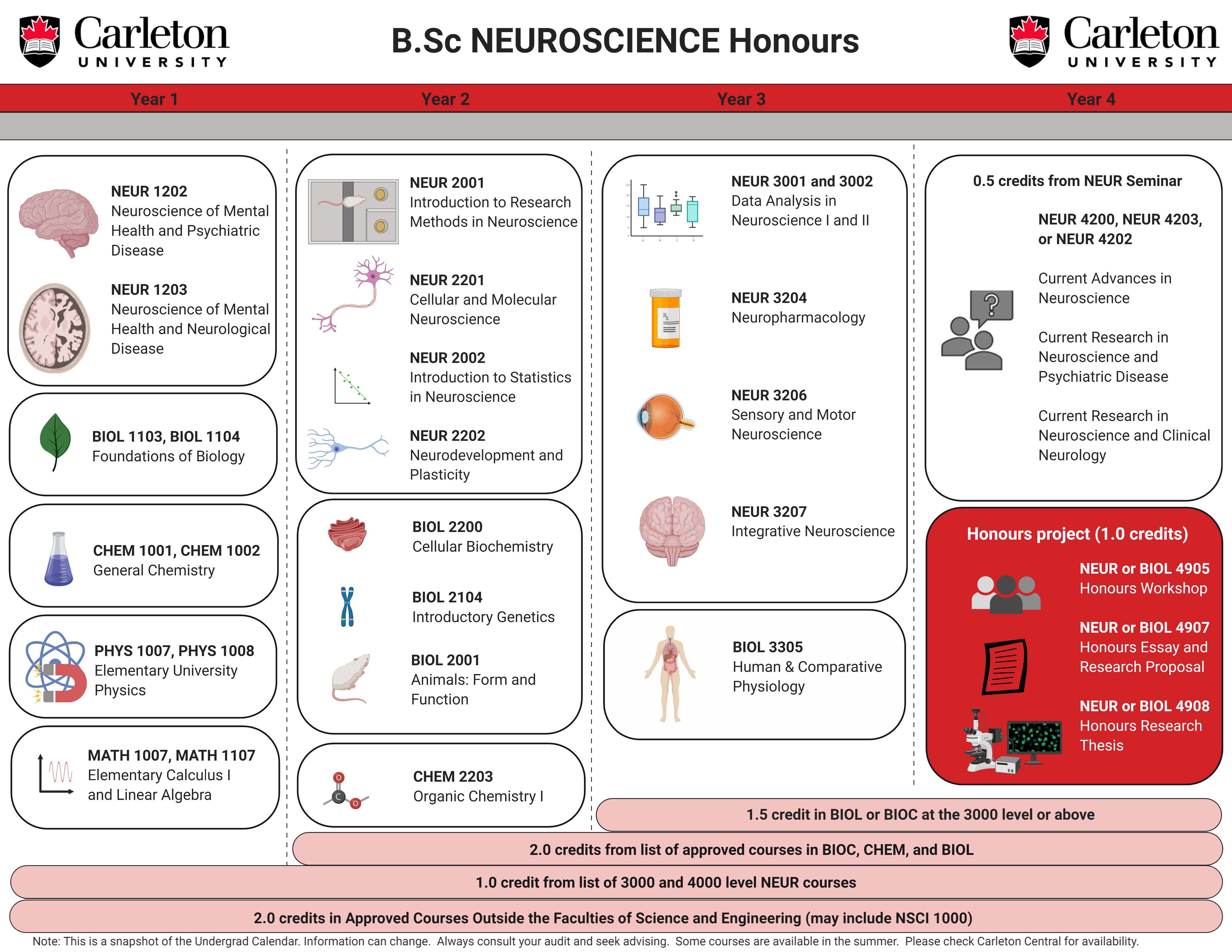Course map for Neuroscience