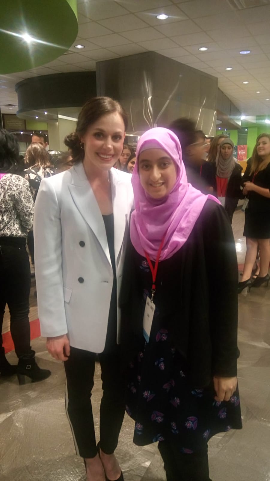 Sara with Canadian Olympic Athlete Tessa Virtue