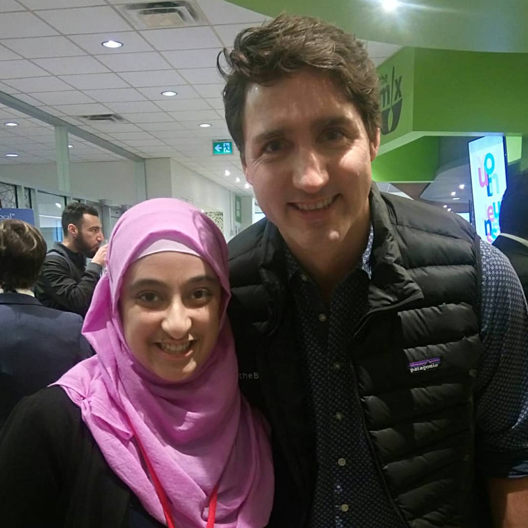 Sara S. with Prime Minister Trudeau 